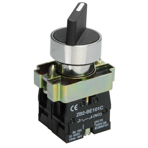 фото Iek переключатель lay5-bd33 на 3 полож. черн. i-o-ii станд. ручка iek bsw60-bd-3-k02