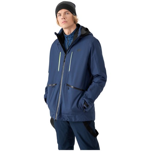 Куртка 4F, водонепроницаемая, внутренние карманы, размер L, синий