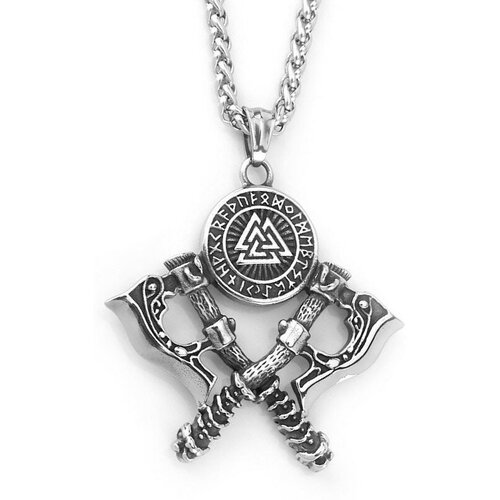 Славянский оберег, колье, длина 60 см, серебристый