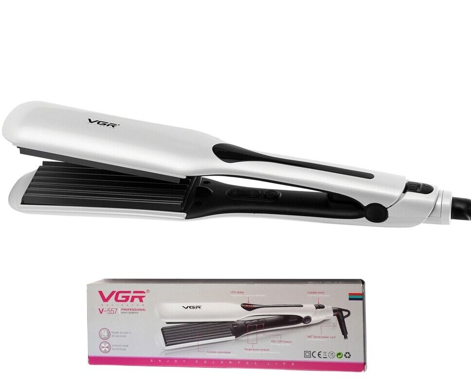 Плойка - щипцы гофре для волос "Волна" VGR Voyager V-557 Professional