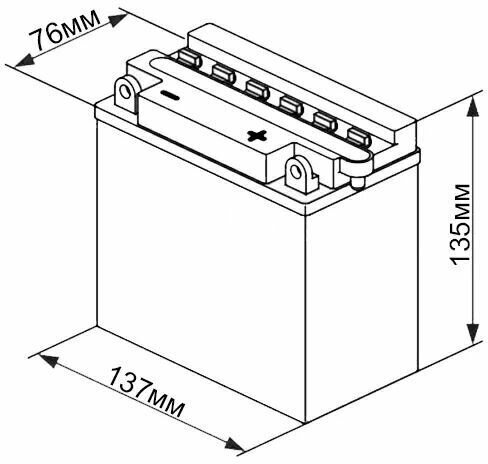 Аккумулятор для мотоцикла и скутера Tyumen Battery Лидер 12V 9 А/ч 45 А обр. пол. с/зар. без эл. (140х77х135) 6МТС-9; 12N9-3B