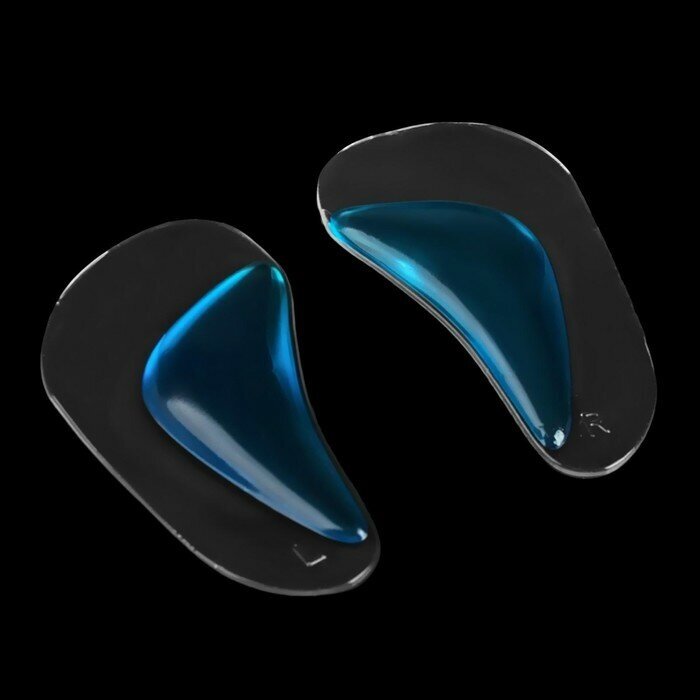 ONLITOP Супинаторы для обуви, амортизирующие, силиконовые, L (36-38 р-р), пара, цвет прозрачный/голубой