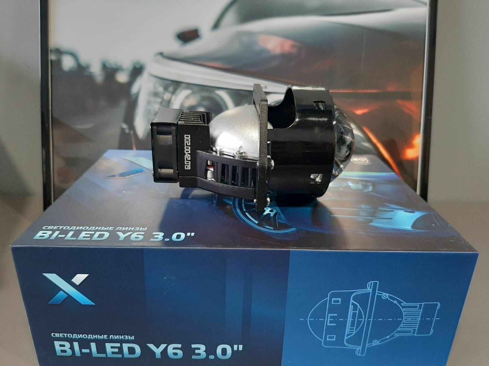 Светодиодные линзы DIXEL Y6 5000k Bi-Led 2 чипа (комплект) — фото 5