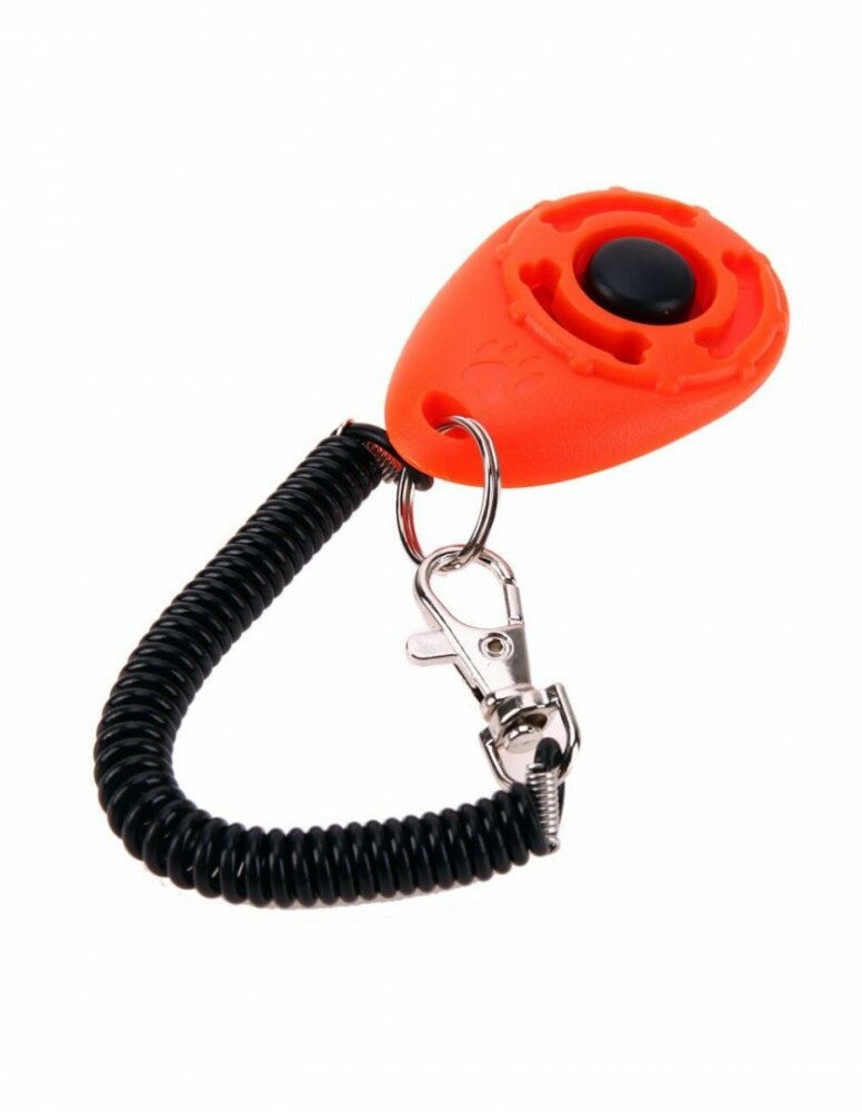 Кликер для дрессировки собак на браслете с карабином, Bentfores (синий, 33123) - фотография № 1