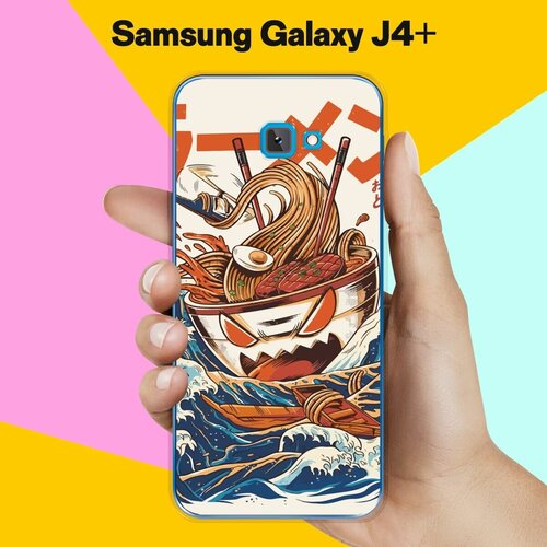 силиконовый чехол одуванчик в капельках на samsung galaxy j4 самсунг джей 4 плюс Силиконовый чехол на Samsung Galaxy J4+ Рамэн / для Самсунг Галакси Джей 4 Плюс 2018