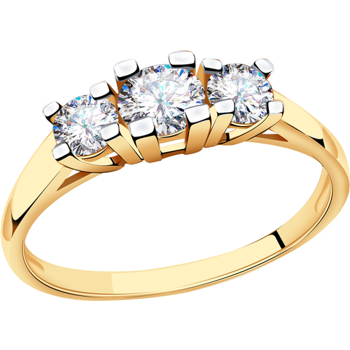 фото Золотое кольцо александра кл2725-62ск с swarovski diamant-online