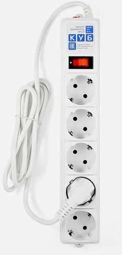 Изображение товара SPG-B-6-WHITE PowerCube Фильтр-удлинитель 1.9м 10А/2,2кВт, Электрическая мануфактура