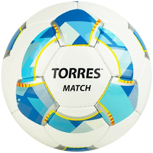 Футбольный мяч Torres MATCH 5 арт. F320025 р.5 Белый/Серебристо-голубой