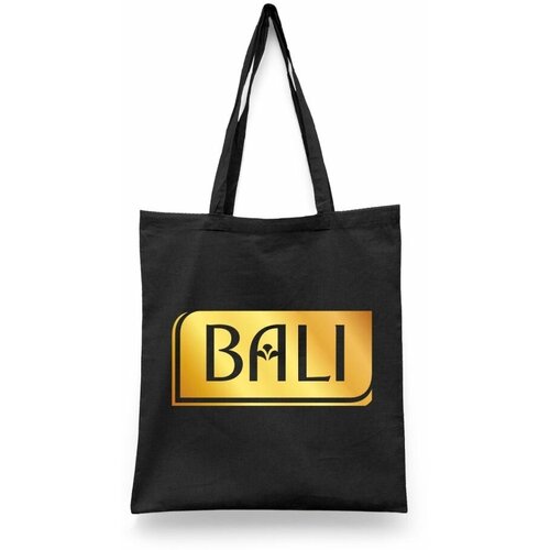 фото Сумка-шоппер унисекс каждому своё "остров бали/bali island/индонезия" черная