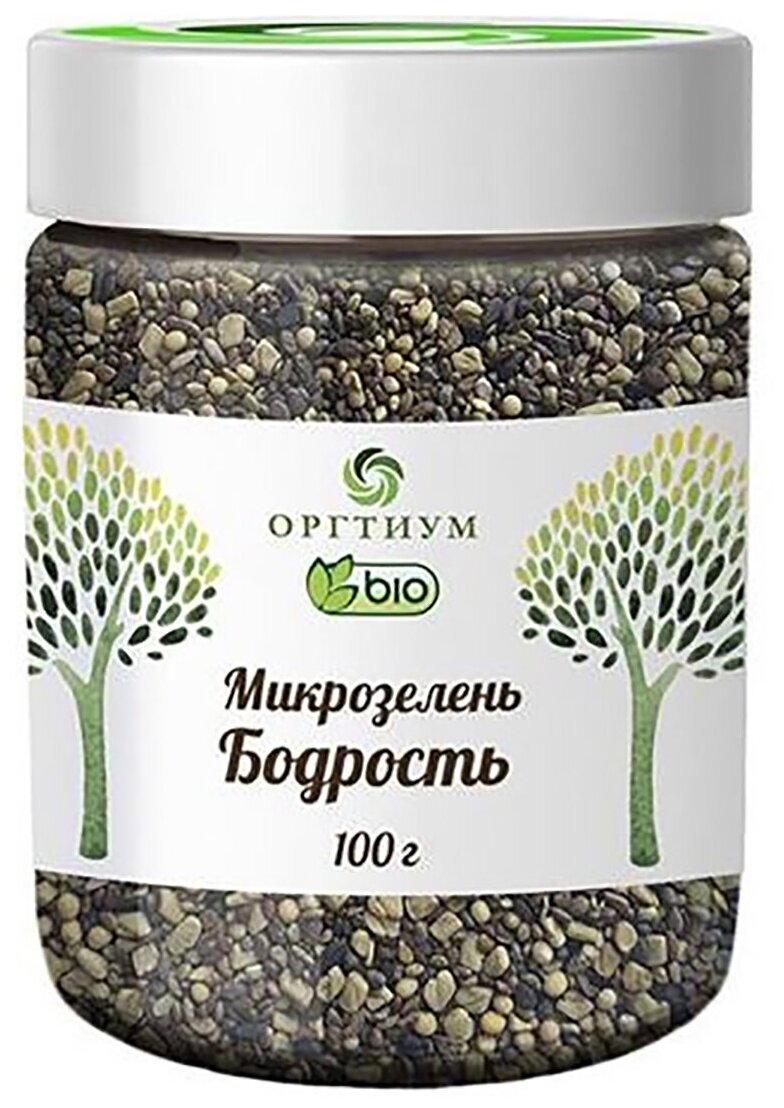 Оргтиум Микс Бодрость (Люцерна, клевер, пажитник, кунжут, горчица), 100 гр, Оргтиум