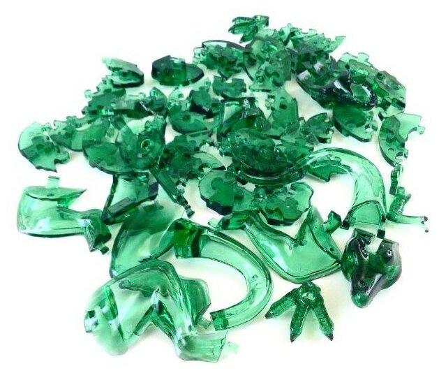 Головоломка 3D Crystal Puzzle Динозавр зеленый цвет: зеленый - фото №7