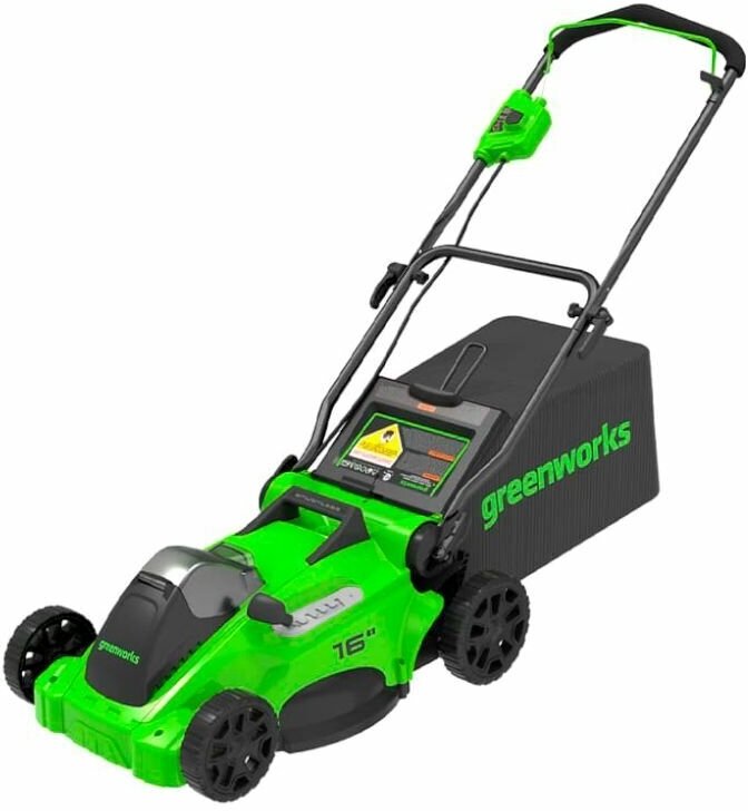 Газонокосилка Greenworks 40V GD40LM16X с шириной скашивания 41 см арт. 2517907