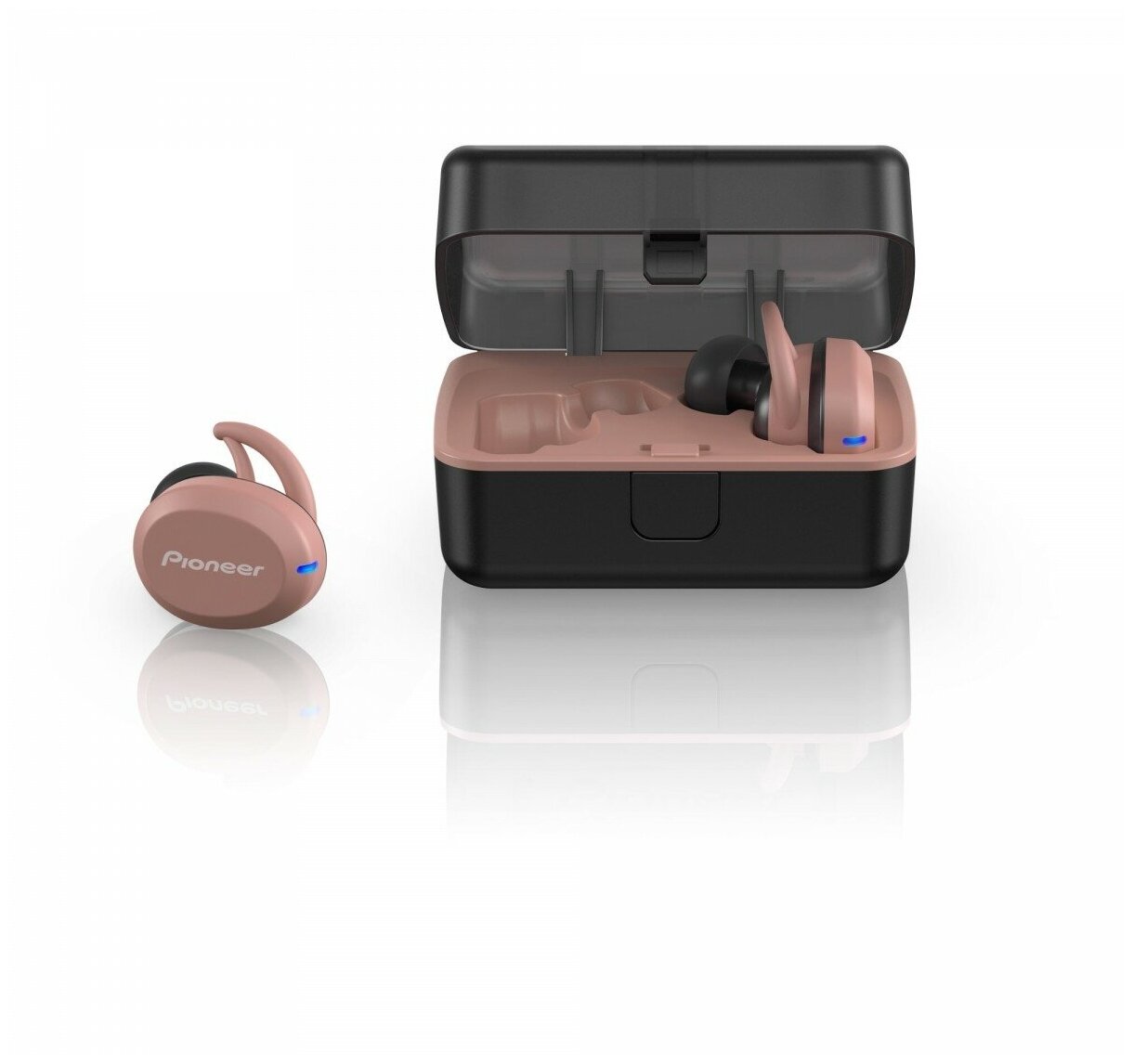 Гарнитура Pioneer вкладыши розовый/черный беспроводные bluetooth в ушной раковине