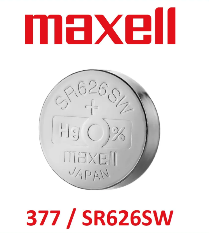 Батарейка Maxell 377 (SR626SW) BL1 Silver Oxide, 1 шт