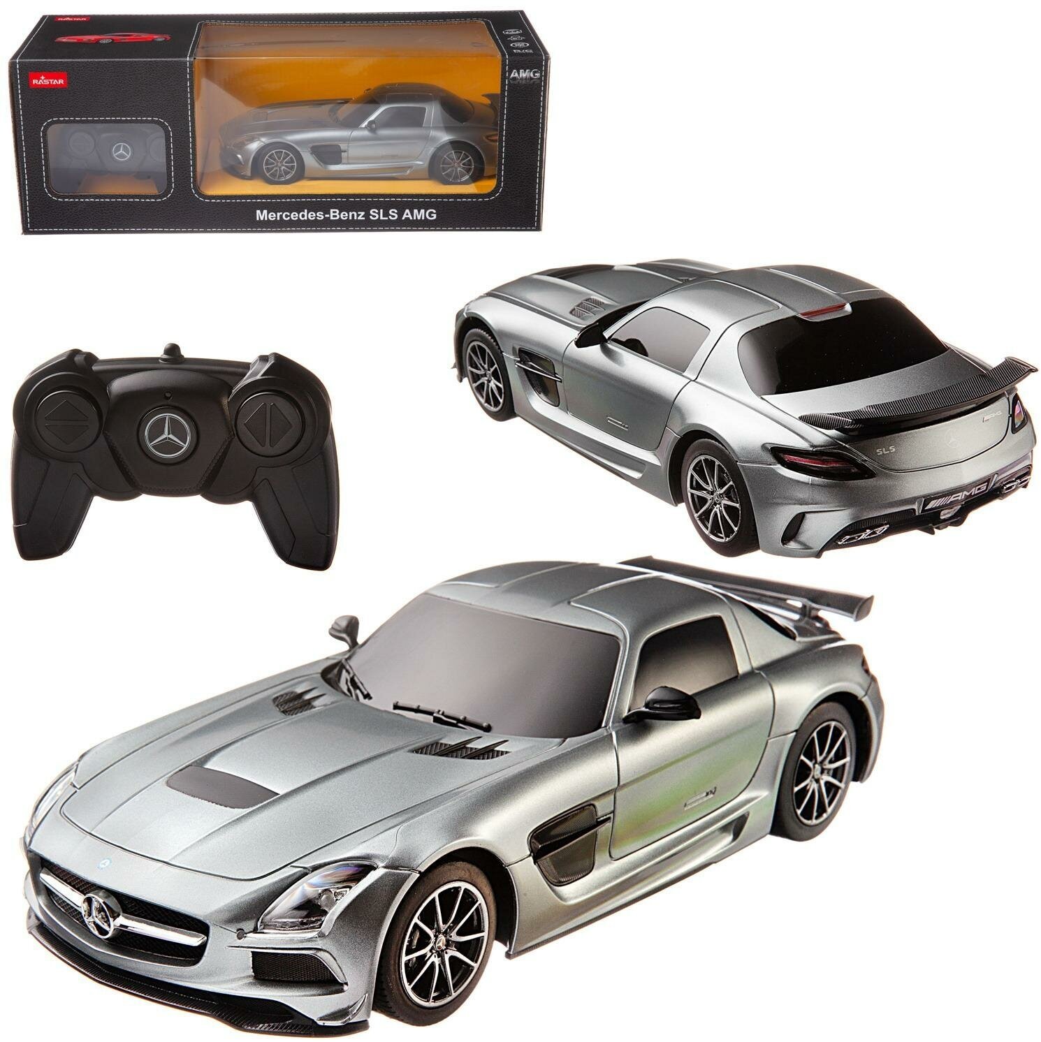 Машина р у 1:18 Mercedes-Benz SLS AMG Цвет Серебряный 54100S