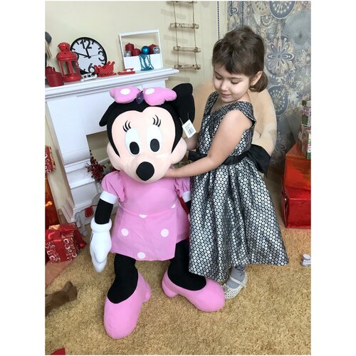 Большая мягкая игрушка Minnie Mouse 120 см Розовый мягкая игрушка минни маус розовая 50 см плюшевая игрушка мышка minnie mouse