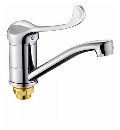 фото Смеситель для кухни Feinise с коротким изливом, крепление гайка, хирургический