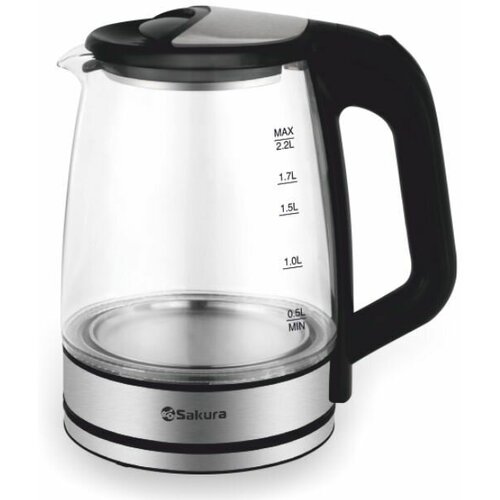 Чайники электрические и термопоты SAKURA SA-2722BK 22 стекл 308600₽