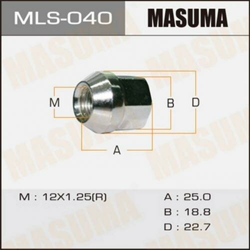 Гайки 12x1.25 Masuma MLS040