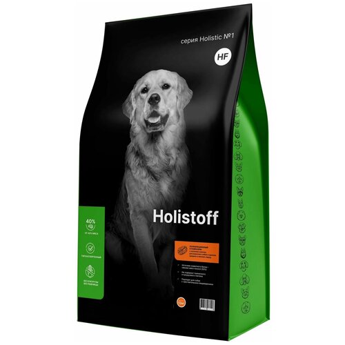 Holistoff сухой корм для взрослых собак и щенков средних и мелких пород с лососем и рисом