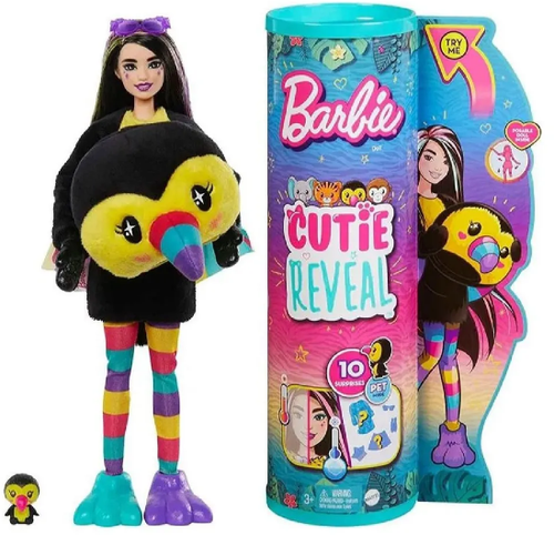 Кукла Barbie Cutie Reveal Милашка-проявляшка Тукан