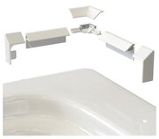 Бордюр Altasan KDP195, для ванны и душевого поддона KDP 15х1950x25, цвет белый