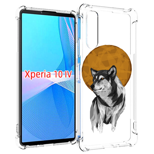 Чехол MyPads Лунный волк для Sony Xperia 10 IV (10-4) задняя-панель-накладка-бампер