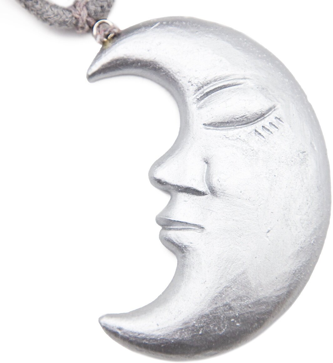 Подхват для штор в виде шнура с подвеской 'Месяц', 75х11х6 см, Айрис (серебристый) — фото 1