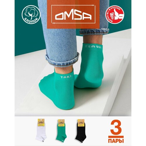 Носки Omsa, 3 пары, размер 35;38, мультиколор носки спортивные omsa style 603 размер 45 47 bianco белый