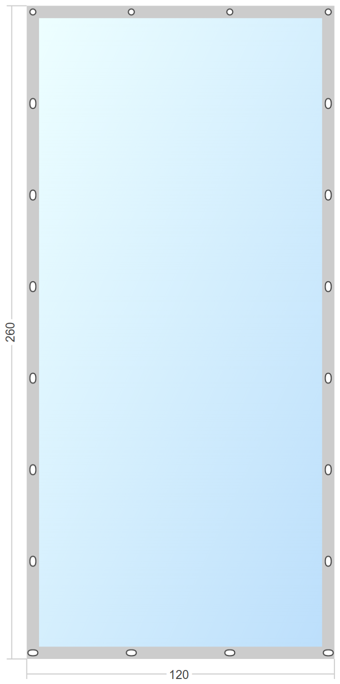 Мягкое окно Софтокна 120х260 см съемное, Французский замок, Прозрачная пленка 0,7мм, Серая окантовка, Комплект для установки - фотография № 3