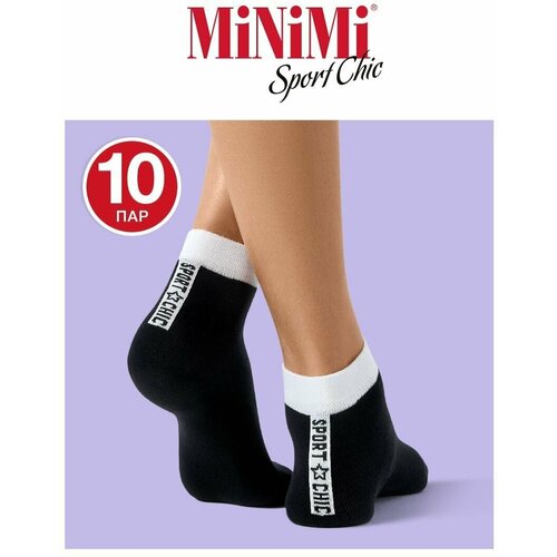 Носки MiNiMi, 10 пар, размер 35-38 (23-25), черный носки женские х б minimi sport chic 4301 размер 39 41 bianco белый