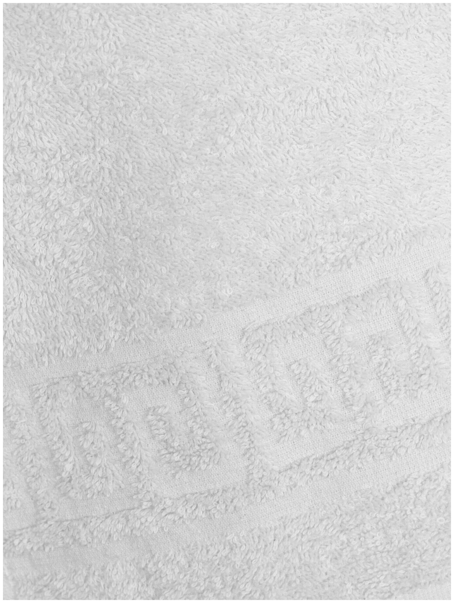 Полотенце махровое Отельное 430гр с Греческим бордюром (70х140 см), 100% хлопок - фотография № 4