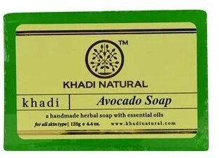 AVOCADO SOAP Handmade Herbal Soap With Essential Oils, Khadi Natural (авокадо Мыло ручной работы с эфирными маслами, Кхади), 125 г.