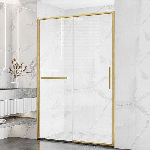 Душевая дверь Vincea Slim Soft VDS-1SS130CLG, 1300, брашированное золото, стекло прозрачное