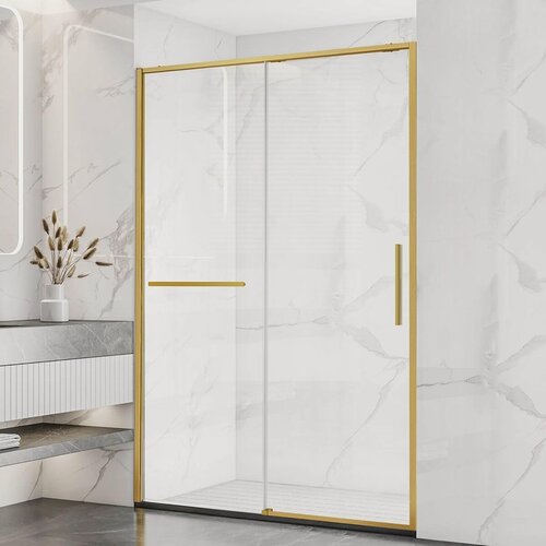 Изображение товара Душевая дверь Vincea Слим Софт (Slim Софт (Soft) ) VDS-1SS140CLG, 1400, брашированное золото, стекло прозрачное