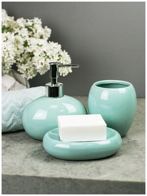 Набор для ванной комнаты аксессуары для ванны комплект для ванны BATH PLUS MINT керамика