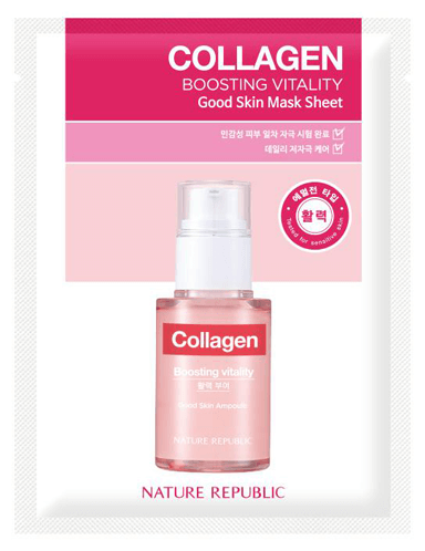 NATURE REPUBLIC Тканевая маска для лица с коллагеном Good Skin Collagen, 24 мл