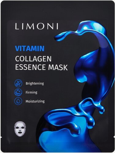 Изображение товара LIMONI Маска для лица Vitamin Collagen Essence Mask с коллагеном витаминизирующая, 23 г