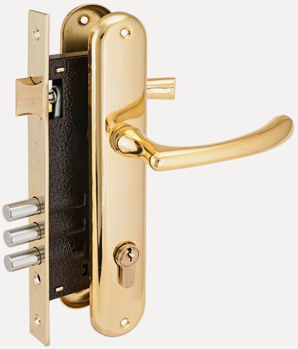 Изображение товара Замок врезной с ручками аллюр 0221, цвет золото