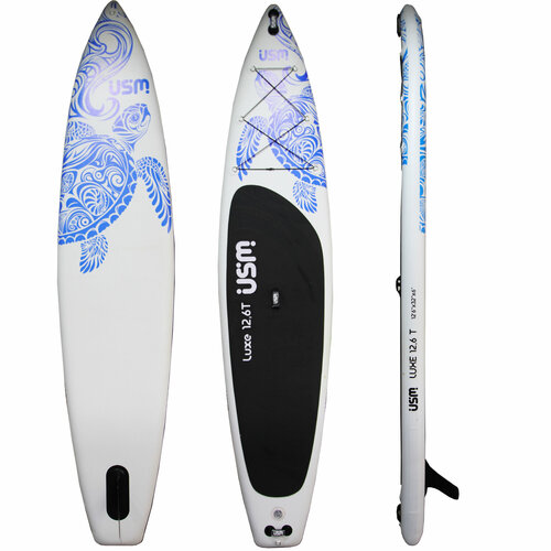 фото Sup-доска luxe usm 12,6 touring turtle blue/384х80х15 см/ 12.6 ft х32х6 дюймов /двухслойная /для серфинга sup board usm company