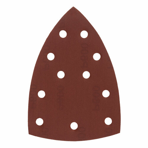 Треугольник абразивный на ворсовой подложке под липучку Denzel перф P 600 150х150х100 мм 5 шт 738697 210₽