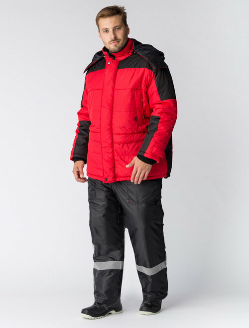 Куртка ФАКЕЛ, размер Рост 170-176, красный, черный
