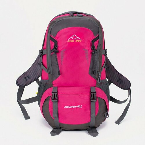 Рюкзак туристический на молнии 40 л 3 кармана цвет малиновый 2931₽