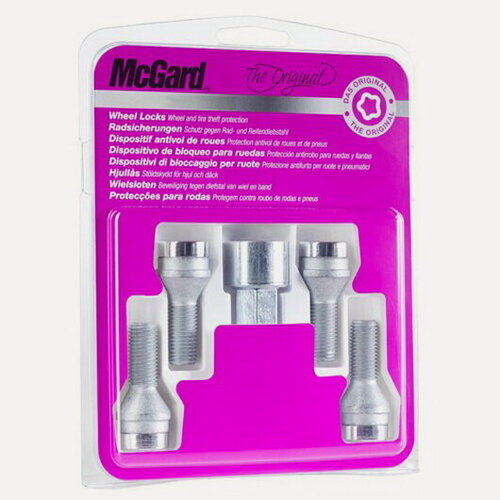 Изображение товара Секретные болты McGard на колеса 4шт. (болты, М12*1.5, длина резьбовой части: 22,1 мм, размер ключа: 17 мм),27204 SU