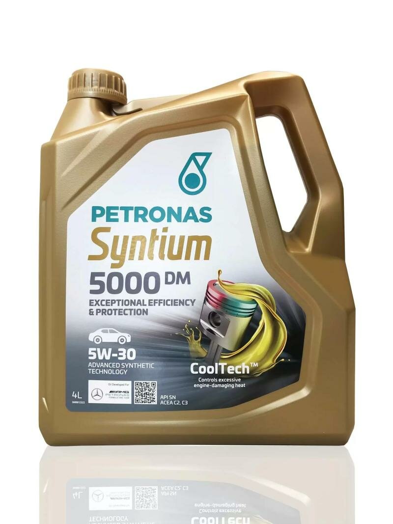 Масло моторное синтетическое Petronas Syntium 5000 DM 5W-30 (4л) PET-5W30-5000DM-4L