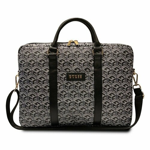 Сумка Guess G CUBE Bag для ноутбуков 15-16 дюймов, черная серый, черный