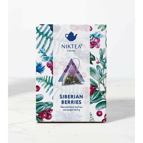 Чай в пирамидках черный NIKTEA Siberian Berries, NIKTEA Сибирский Сбор