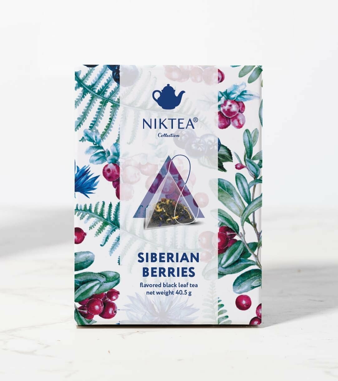 Чай в пирамидках черный NIKTEA Siberian Berries, NIKTEA Сибирский Сбор