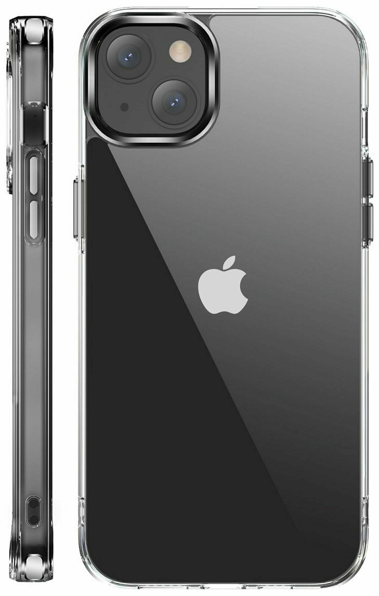 Защитный чехол для Apple iPhone 15 Plus Прозрачный защитный силиконовый чехол на айфон 15 плюс