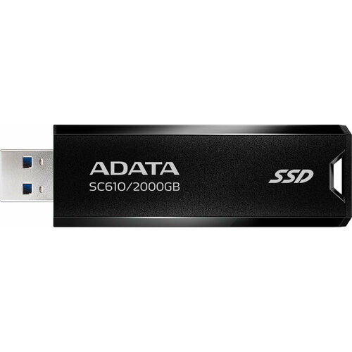 Твердотельный накопитель SSD ADATA 2TB SC610 BOXBLACK/RED USB 3.2 Gen2 Type-A, 550/500, SC610-2000G-CBK/RD